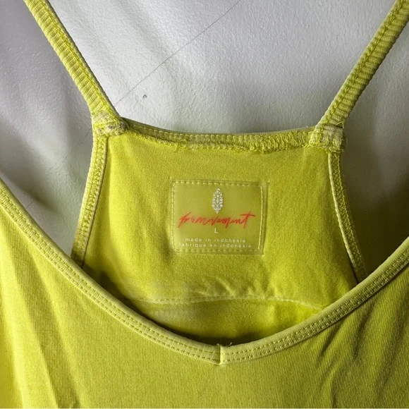 Free People Movement Hot Shot Jumpsuit In Neon Yellow Sz L